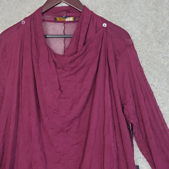 Liv By Habitat Sweater Womens XL Cardigan Purple Sheer Lightweight Drape Neck - Picture 3 of 9